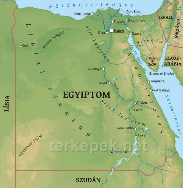 Egyiptom térkép